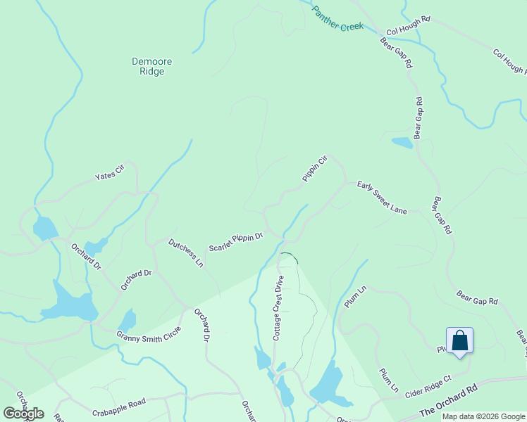 map of restaurants, bars, coffee shops, grocery stores, and more near 445 Pippin Circle in Clarkesville