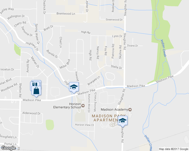 map of restaurants, bars, coffee shops, grocery stores, and more near 509 Stella Drive in Madison