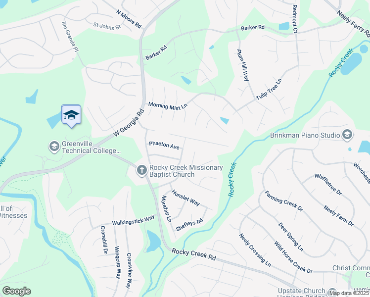 map of restaurants, bars, coffee shops, grocery stores, and more near 7 Plamondon Drive in Simpsonville