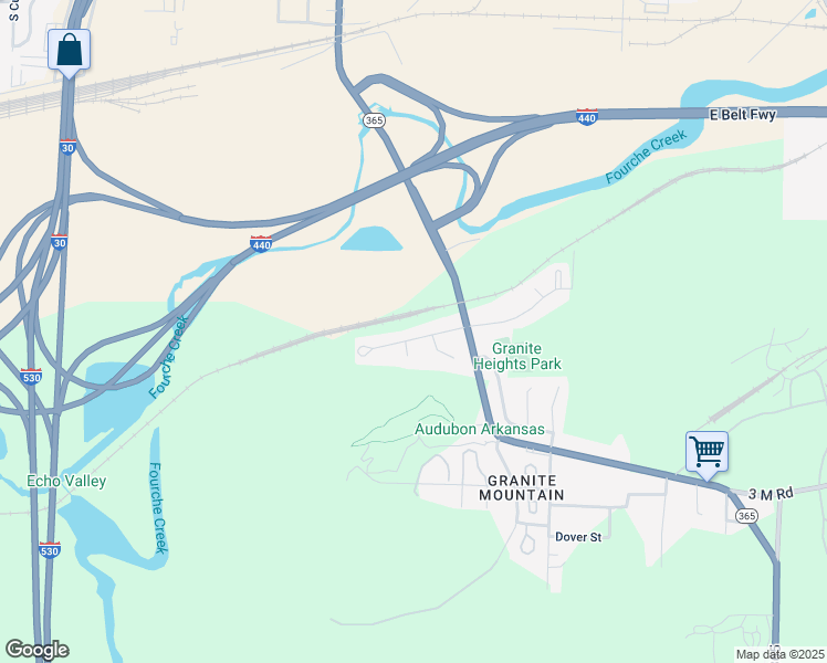 map of restaurants, bars, coffee shops, grocery stores, and more near 1508 East 38th Street in Little Rock