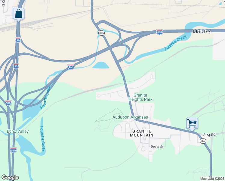 map of restaurants, bars, coffee shops, grocery stores, and more near 1508 East 38th Street in Little Rock