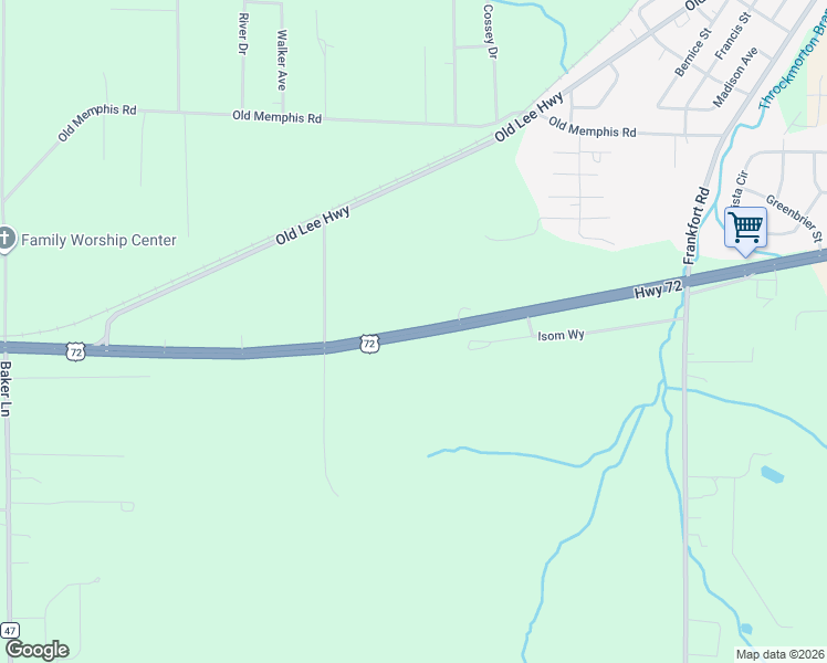 map of restaurants, bars, coffee shops, grocery stores, and more near East Lee Highway in Tuscumbia