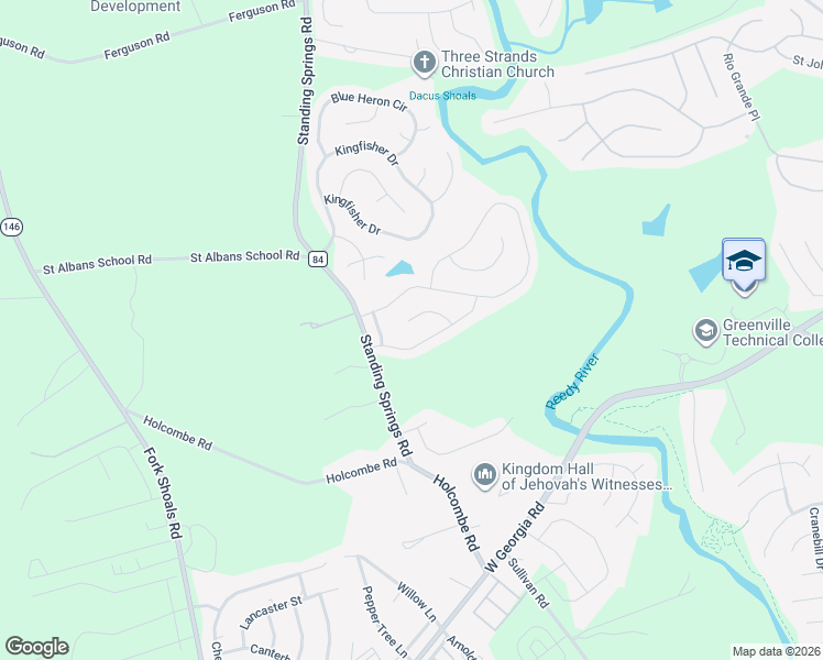 map of restaurants, bars, coffee shops, grocery stores, and more near 45 Hawksbill Lane in Simpsonville
