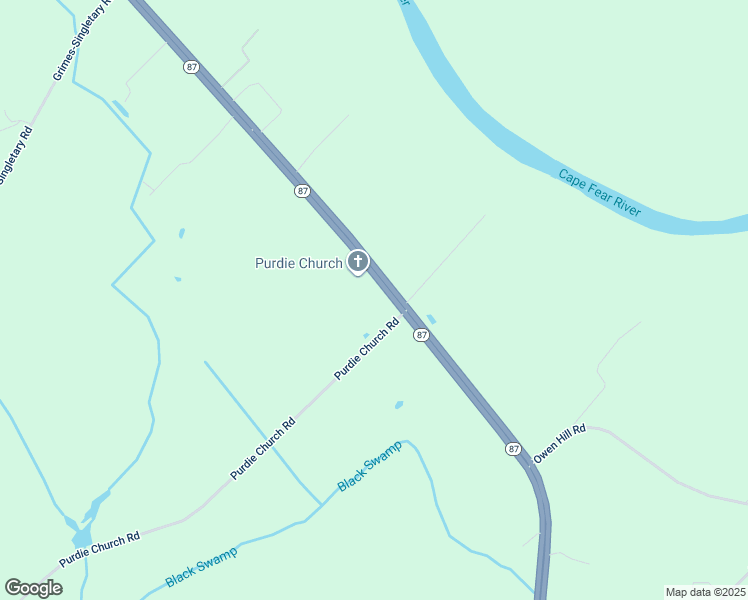 map of restaurants, bars, coffee shops, grocery stores, and more near 11525 North Carolina 87 in Tar Heel