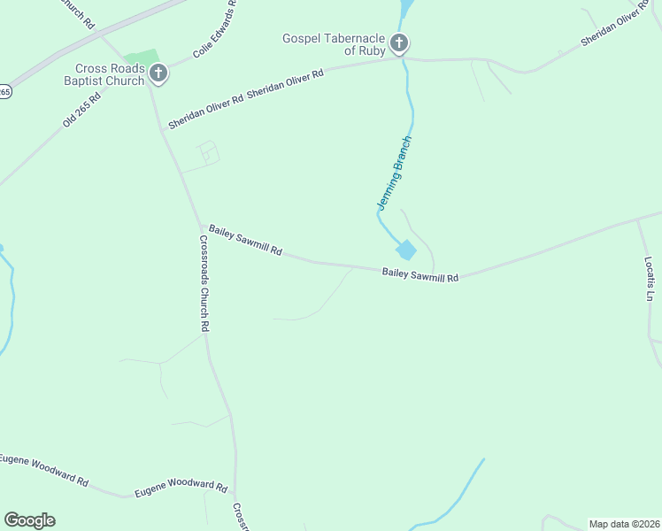 map of restaurants, bars, coffee shops, grocery stores, and more near 1565 Bailey Sawmill Road in Ruby