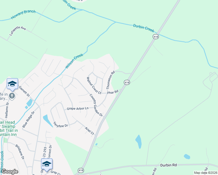 map of restaurants, bars, coffee shops, grocery stores, and more near 412 Thomason Road in Fountain Inn