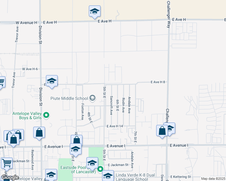 map of restaurants, bars, coffee shops, grocery stores, and more near in Lake Los Angeles