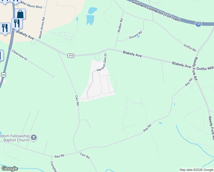 map of restaurants, bars, coffee shops, grocery stores, and more near 266 Blakely Avenue in Piedmont