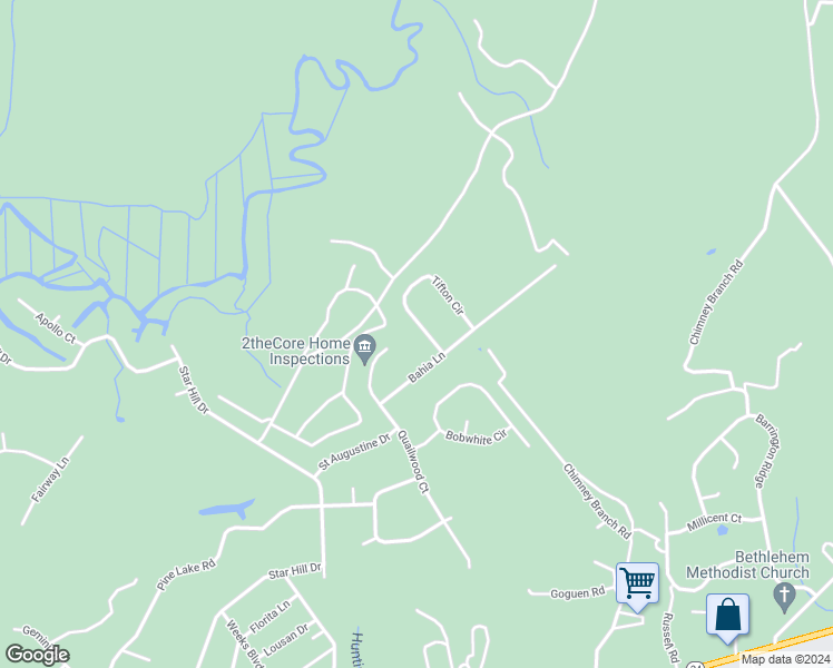 map of restaurants, bars, coffee shops, grocery stores, and more near 105 Tifton Circle in Cape Carteret