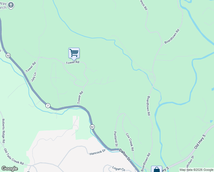 map of restaurants, bars, coffee shops, grocery stores, and more near 230 September Lane in Ellijay