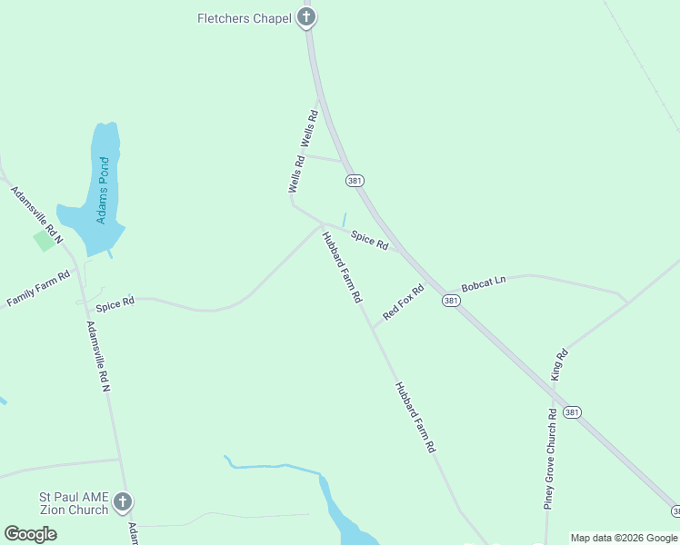 map of restaurants, bars, coffee shops, grocery stores, and more near 1281-1399 Hubbard Farm Road in McColl