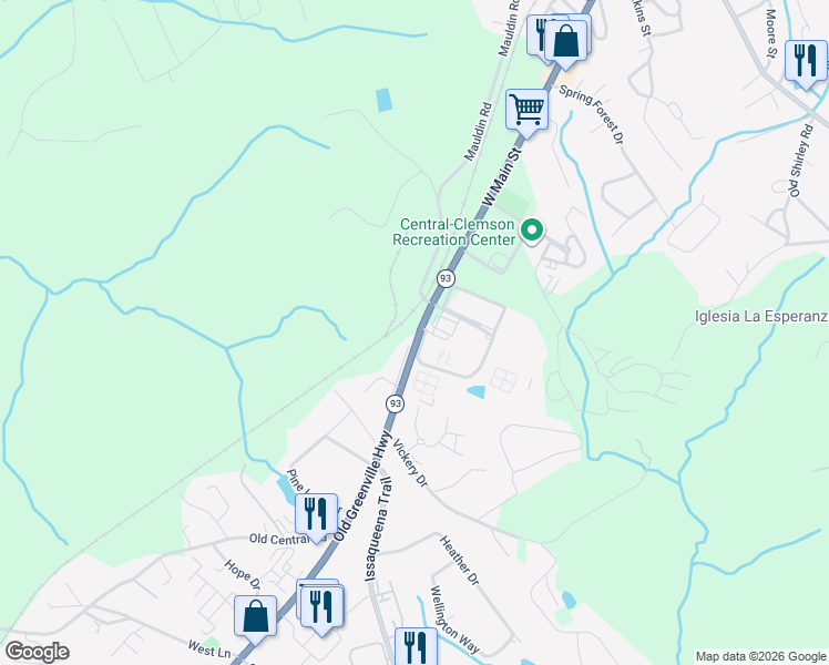 map of restaurants, bars, coffee shops, grocery stores, and more near 1206 West Main Street in Central