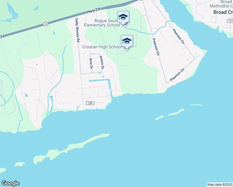 map of restaurants, bars, coffee shops, grocery stores, and more near 117 Hazel Lane in Newport