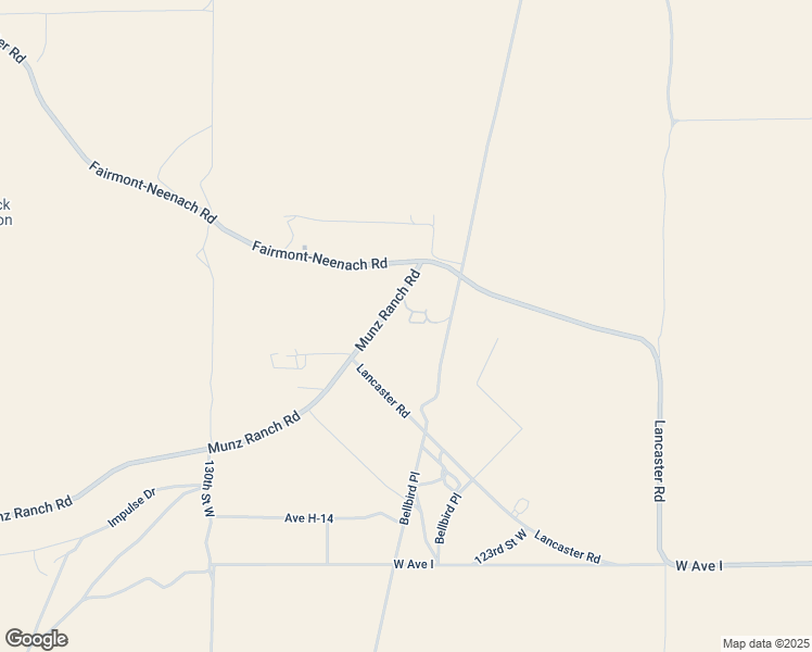 map of restaurants, bars, coffee shops, grocery stores, and more near 45740 Munz Ranch Road in Lancaster