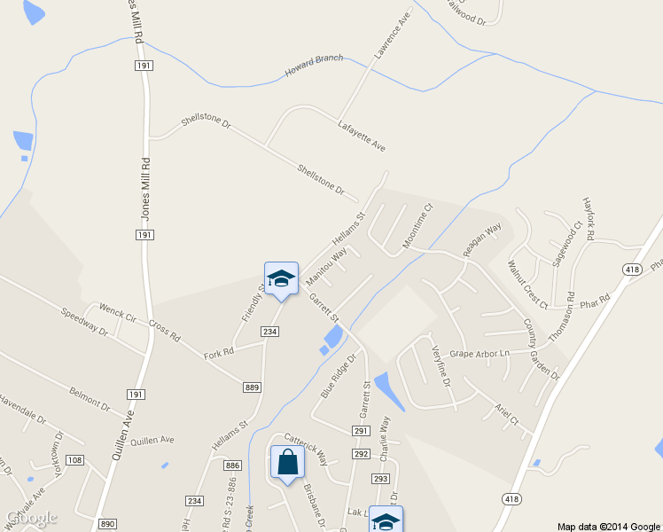 map of restaurants, bars, coffee shops, grocery stores, and more near 100 Manitou Way in Fountain Inn