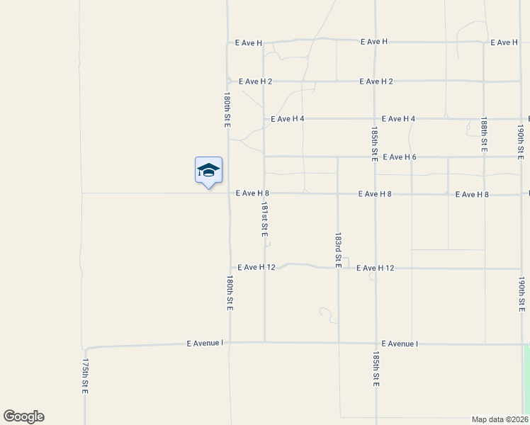 map of restaurants, bars, coffee shops, grocery stores, and more near 181st Street East in Los Angeles County