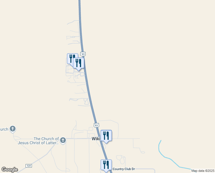 map of restaurants, bars, coffee shops, grocery stores, and more near 17748 U.S. 93 in Wikieup