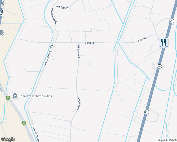 map of restaurants, bars, coffee shops, grocery stores, and more near 80 Edmundo Road in Belen