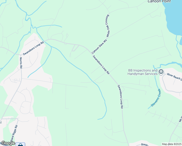 map of restaurants, bars, coffee shops, grocery stores, and more near 381 Swansboro Loop Road in Swansboro