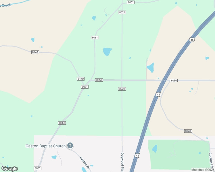 map of restaurants, bars, coffee shops, grocery stores, and more near 166 County Road 8050 in Rienzi