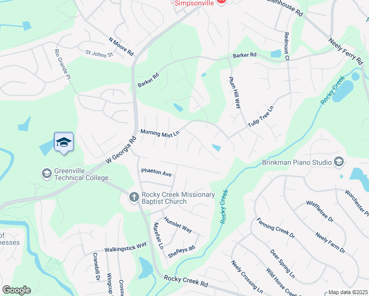 map of restaurants, bars, coffee shops, grocery stores, and more near 509 Stonemint Court in Simpsonville