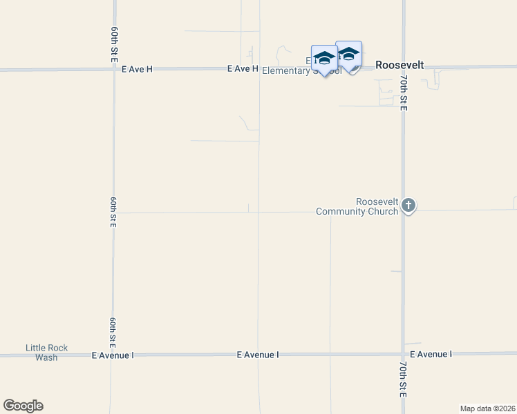 map of restaurants, bars, coffee shops, grocery stores, and more near 65th Street East in Lancaster