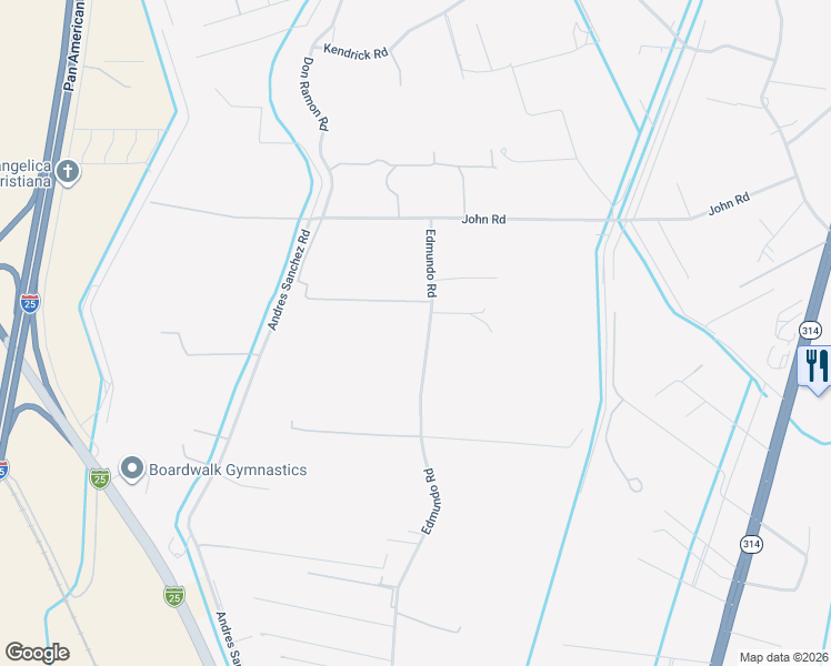 map of restaurants, bars, coffee shops, grocery stores, and more near 84 Edmundo Road in Belen