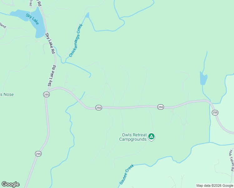 map of restaurants, bars, coffee shops, grocery stores, and more near 132 Covered Bridge Road in Sautee Nacoochee