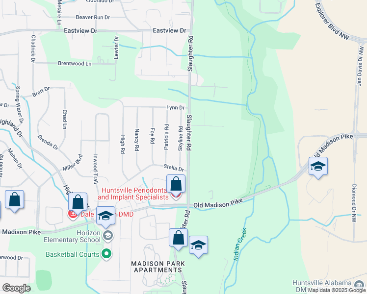 map of restaurants, bars, coffee shops, grocery stores, and more near 210 Skyline Road in Madison