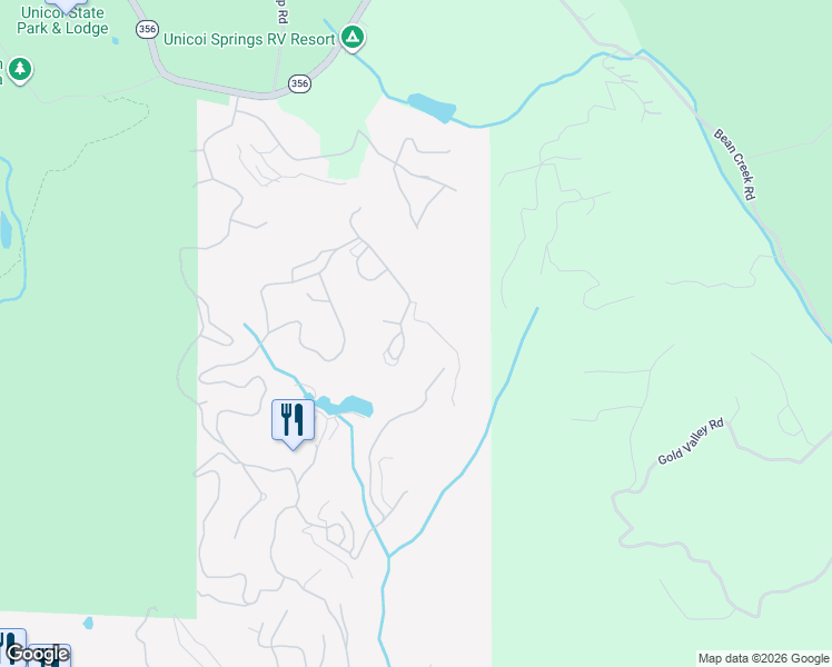 map of restaurants, bars, coffee shops, grocery stores, and more near 265 Bahn Erlenbruck in Helen