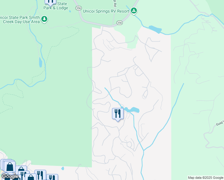 map of restaurants, bars, coffee shops, grocery stores, and more near 87 Zeppelin Strasse in Helen