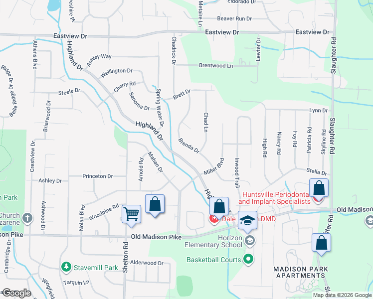 map of restaurants, bars, coffee shops, grocery stores, and more near 517 Brenda Drive in Madison