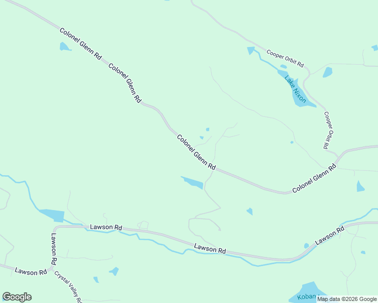 map of restaurants, bars, coffee shops, grocery stores, and more near 14849 Colonel Glenn Road in Little Rock