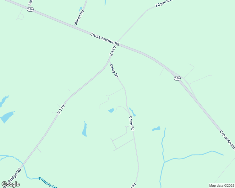 map of restaurants, bars, coffee shops, grocery stores, and more near 315 Casey Row Drive in Woodruff
