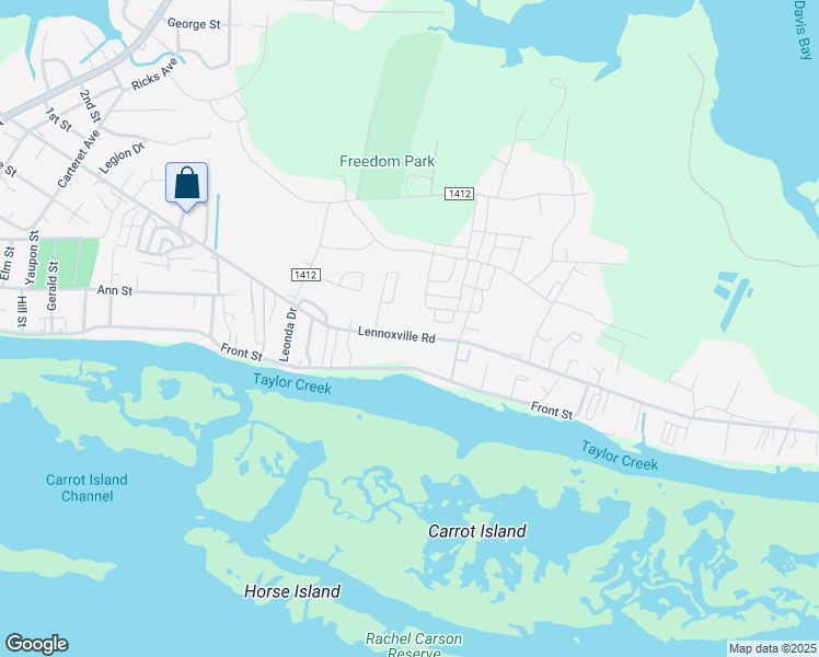map of restaurants, bars, coffee shops, grocery stores, and more near 1901-2227 Lennoxville Road in Beaufort