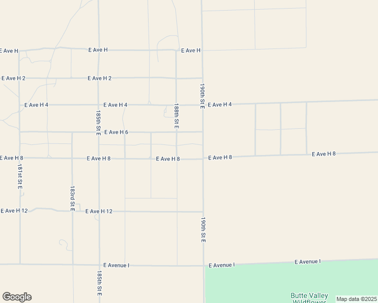 map of restaurants, bars, coffee shops, grocery stores, and more near 45607 190th Street East in Lancaster