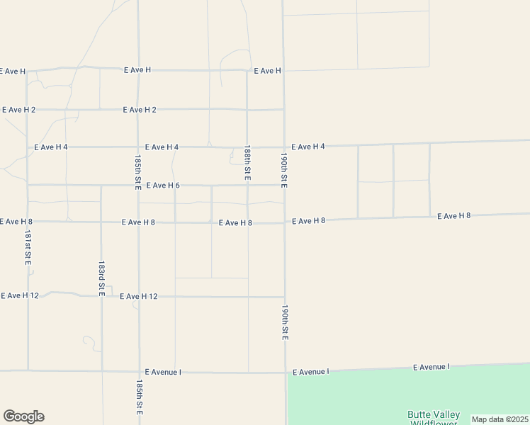 map of restaurants, bars, coffee shops, grocery stores, and more near 45607 190th Street East in Lancaster