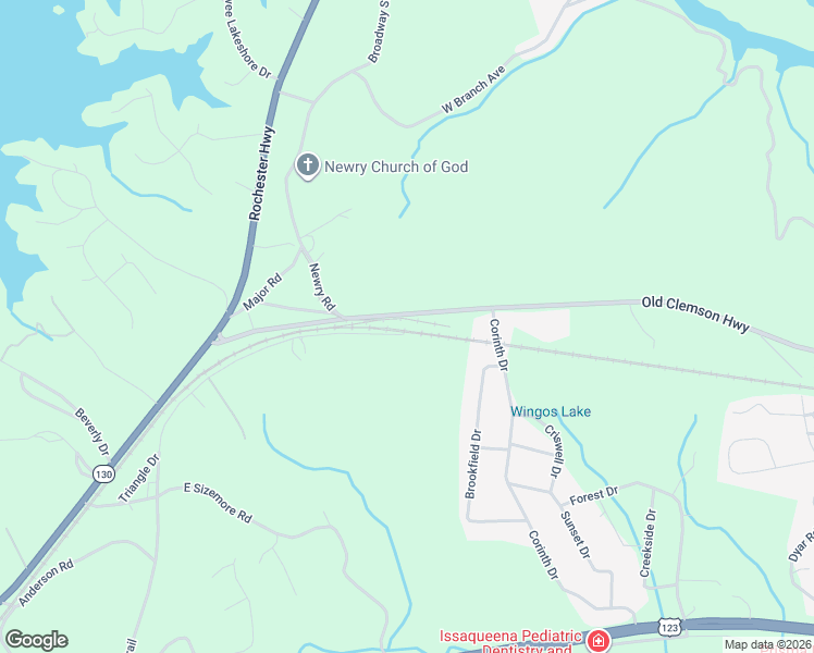 map of restaurants, bars, coffee shops, grocery stores, and more near 558 Old Clemson Highway in Seneca