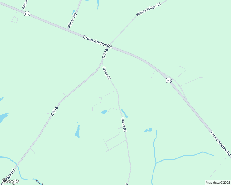 map of restaurants, bars, coffee shops, grocery stores, and more near 205 Casey Road in Woodruff