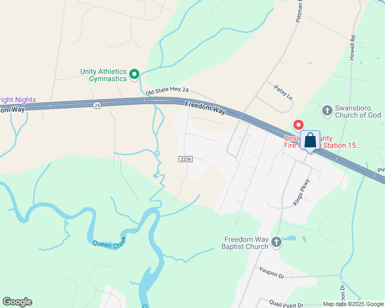 map of restaurants, bars, coffee shops, grocery stores, and more near 503 Newhan Court in Hubert