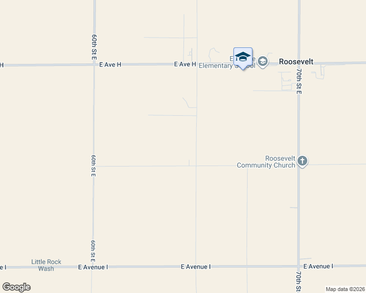 map of restaurants, bars, coffee shops, grocery stores, and more near 65th Street East in Lancaster