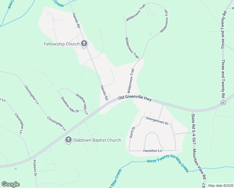 map of restaurants, bars, coffee shops, grocery stores, and more near 7305 Old Greenville Highway in Easley