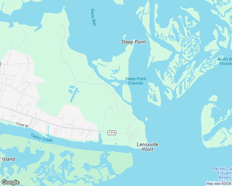 map of restaurants, bars, coffee shops, grocery stores, and more near 103 Lennoxville Point Road in Beaufort