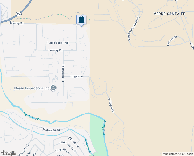 map of restaurants, bars, coffee shops, grocery stores, and more near 1411 South Hogan Lane in Cottonwood