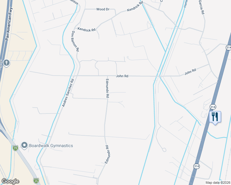 map of restaurants, bars, coffee shops, grocery stores, and more near 84 Edmundo Road in Belen