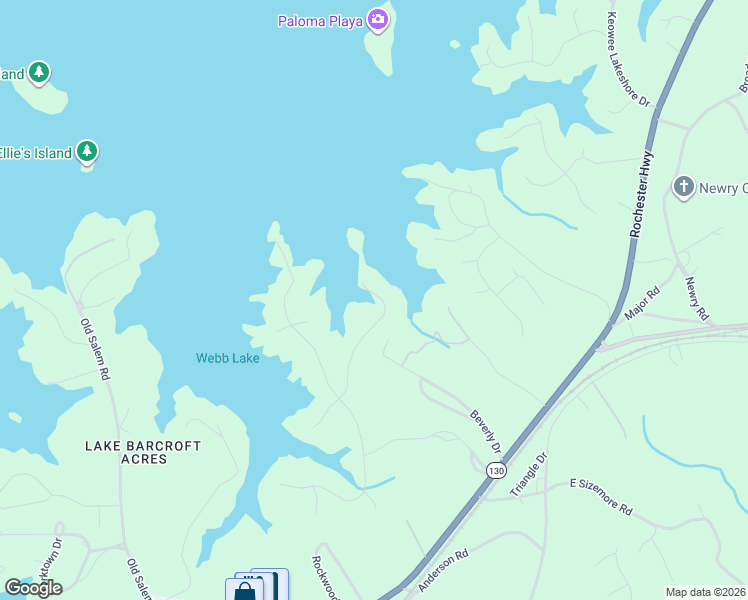 map of restaurants, bars, coffee shops, grocery stores, and more near 419 Woodridge Road in Seneca
