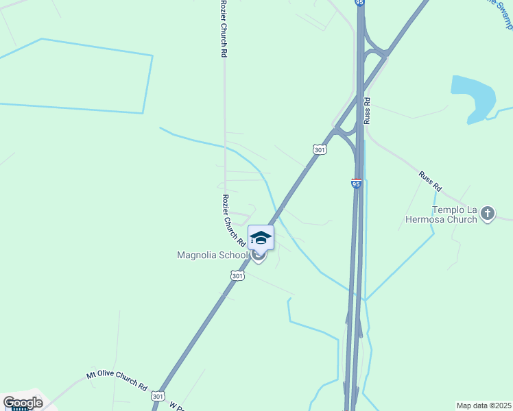 map of restaurants, bars, coffee shops, grocery stores, and more near 507 Pine Log Road in Lumberton