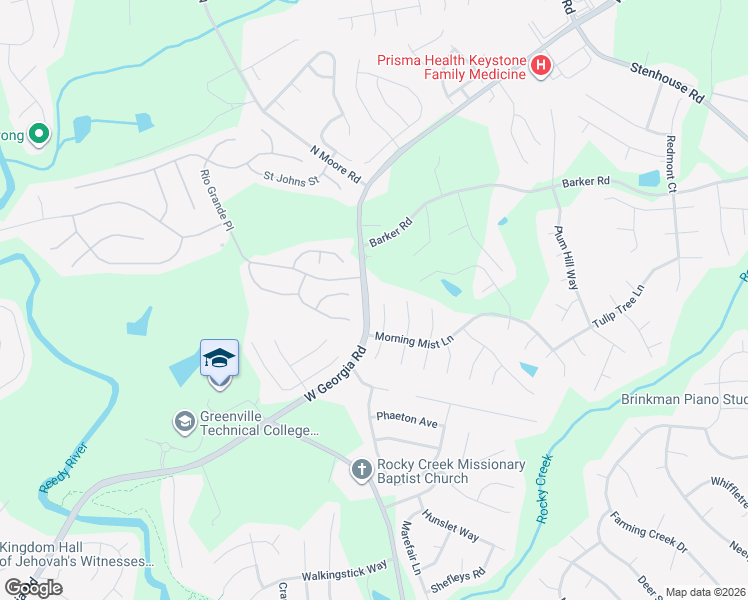 map of restaurants, bars, coffee shops, grocery stores, and more near 411 Eelgrass Court in Simpsonville