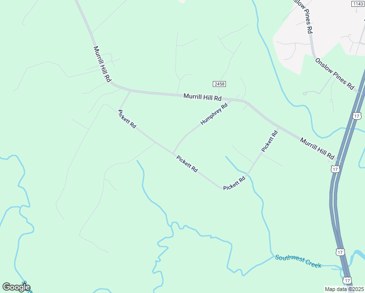 map of restaurants, bars, coffee shops, grocery stores, and more near 1171 Humphrey Road in Jacksonville