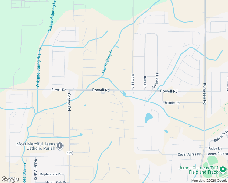 map of restaurants, bars, coffee shops, grocery stores, and more near 28714 Powell Road in Madison